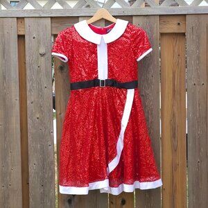 Jojo's closet nickelodeon Sequin Santa Dress Juniors XL 14-16 Mrs. Claus